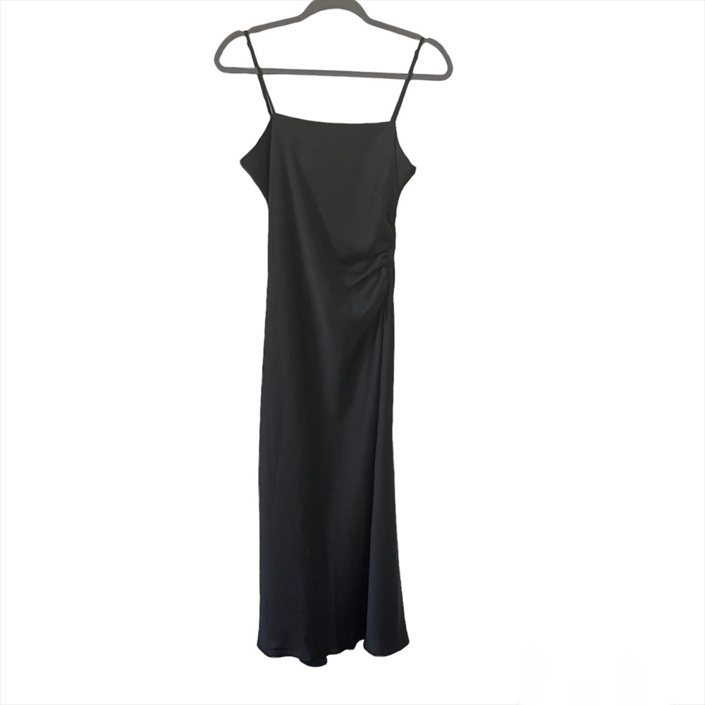 NWT House of Harlow 1960 Satin Slip Dress Black Size M
